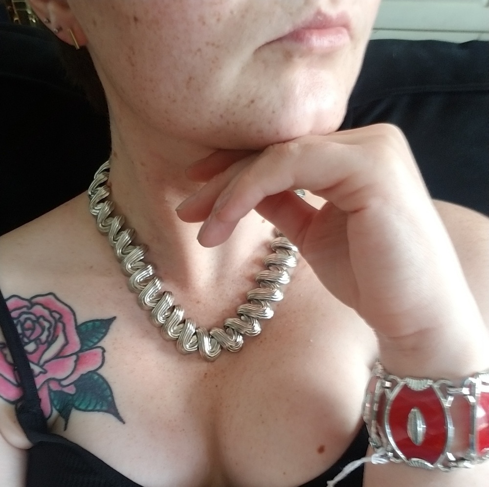 Silver and Red Jewlery Bundle
